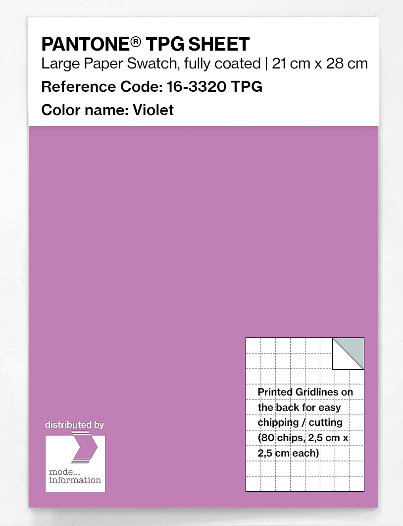 Product image 1 of the product “PANTONE® TPG SHEET 16-3320 TPG Violet ”
