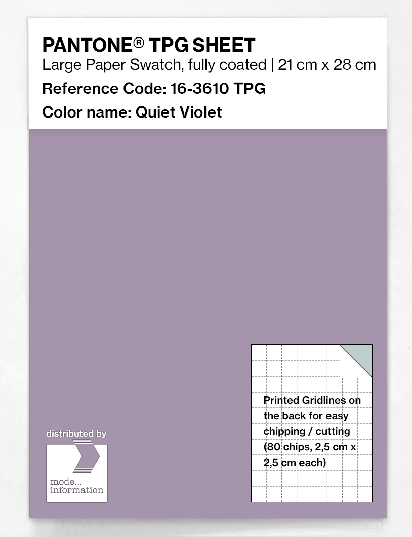 Product image 1 of the product “PANTONE® TPG SHEET 16-3610 TPG Quiet Violet ”