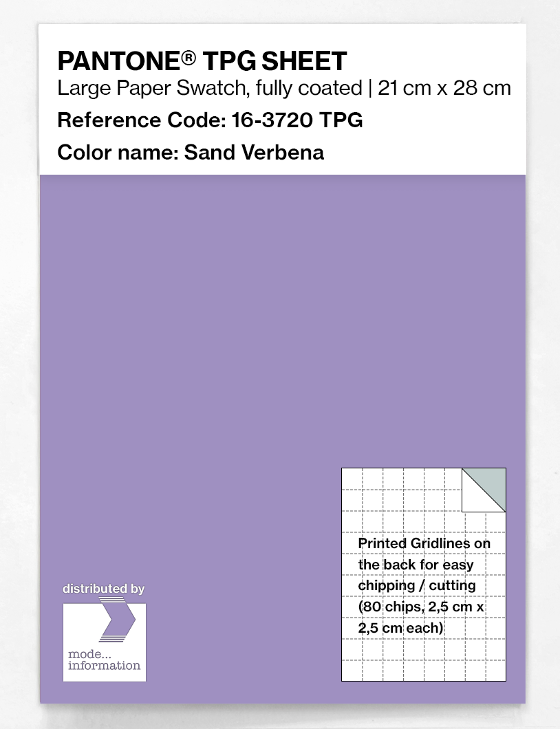 Product image 1 of the product “PANTONE® TPG SHEET 16-3720 TPG Sand Verbena ”