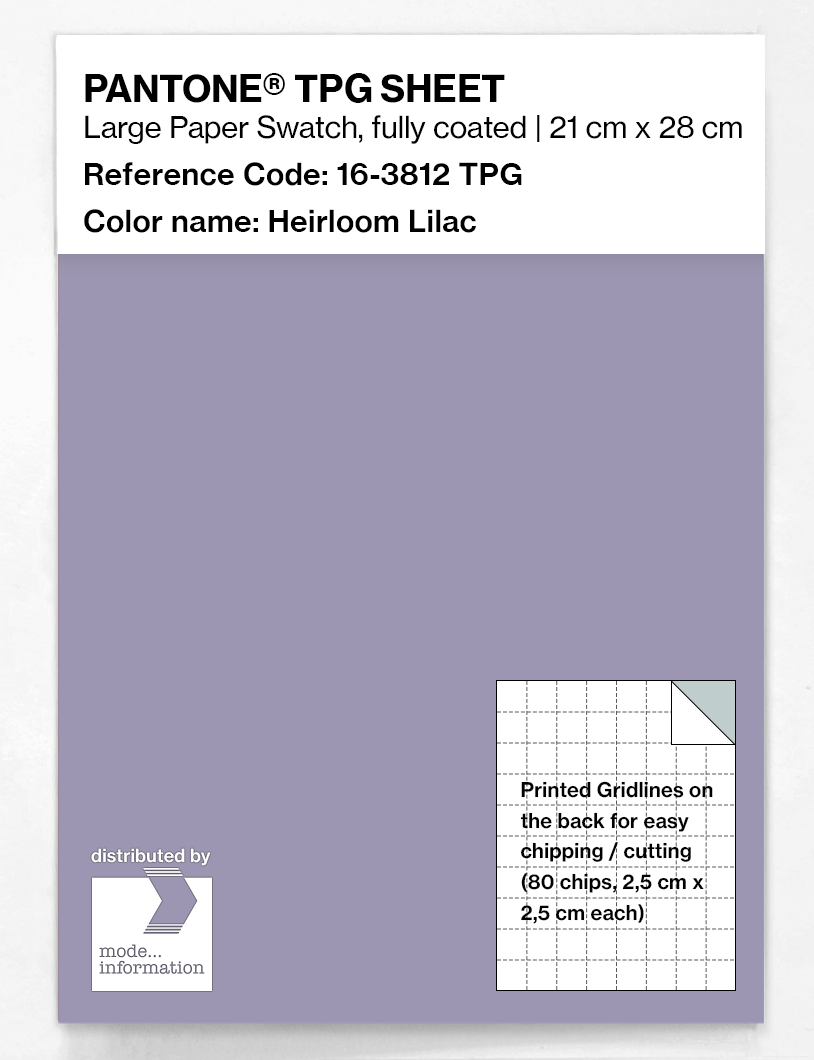 Product image 1 of the product “PANTONE® TPG SHEET 16-3812 TPG Heirloom Lilac ”