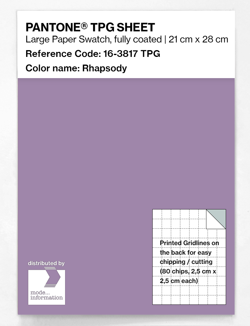 Product image 1 of the product “PANTONE® TPG SHEET 16-3817 TPG Rhapsody ”