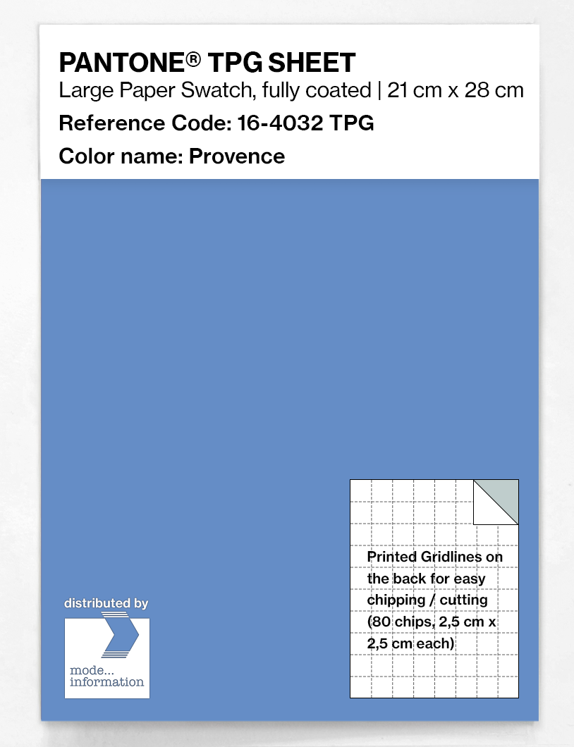 Product image 1 of the product “PANTONE® TPG SHEET 16-4032 TPG Provence ”
