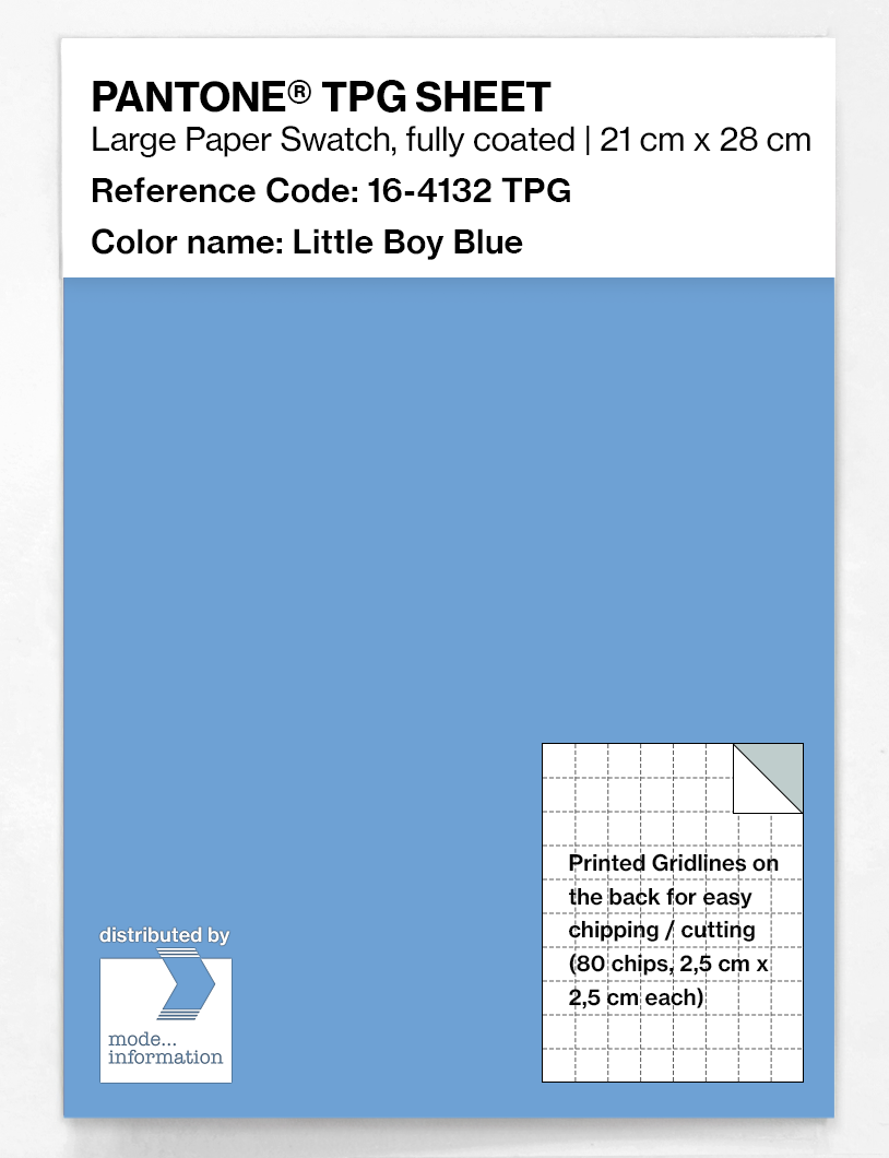 Product image 1 of the product “PANTONE® TPG SHEET 16-4132 TPG Little Boy Blue ”