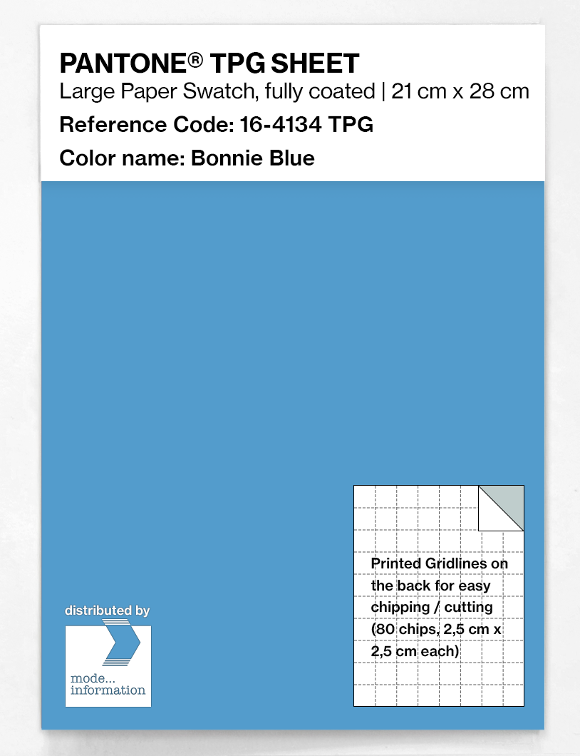 Product image 1 of the product “PANTONE® TPG SHEET 16-4134 TPG Bonnie Blue ”
