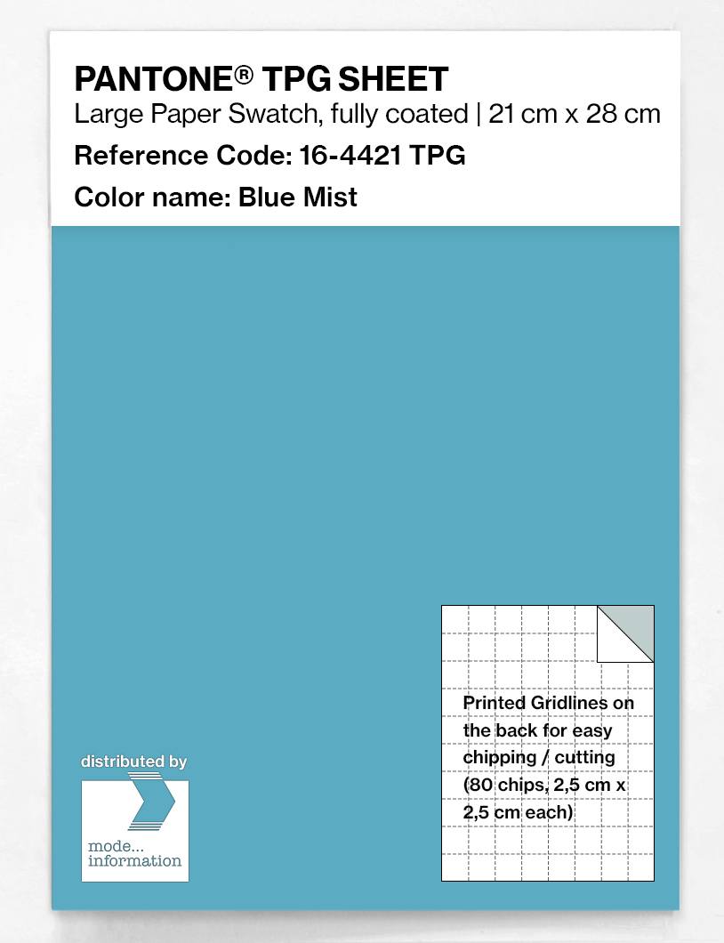 Product image 1 of the product “PANTONE® TPG SHEET 16-4421 TPG Blue Mist ”