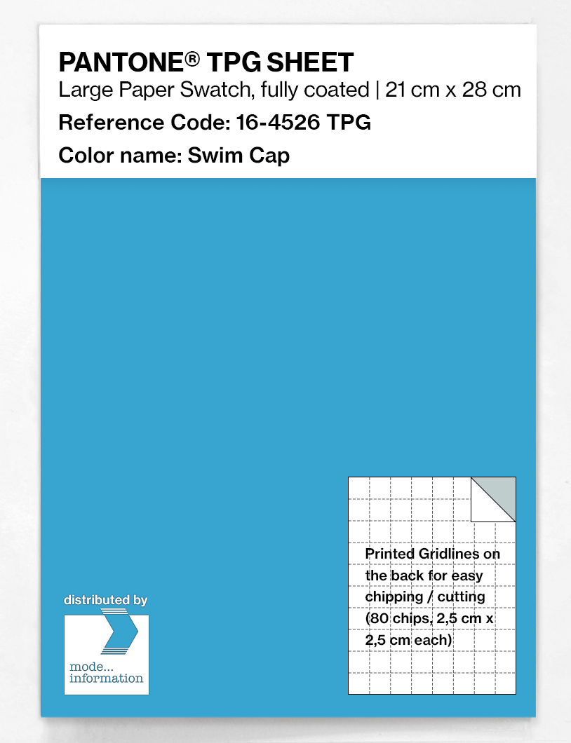 Product image 1 of the product “PANTONE® TPG SHEET 16-4526 TPG Swim Cap ”