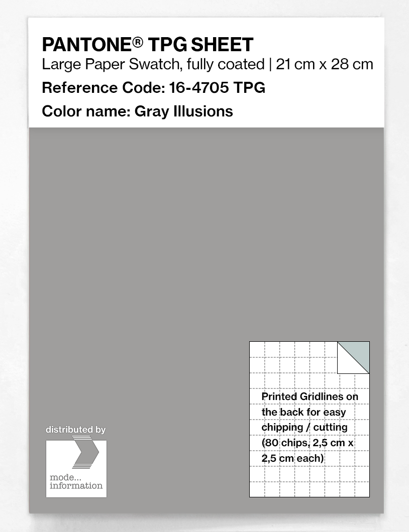 Product image 1 of the product “PANTONE® TPG SHEET 16-4705 TPG Gray Illusions ”