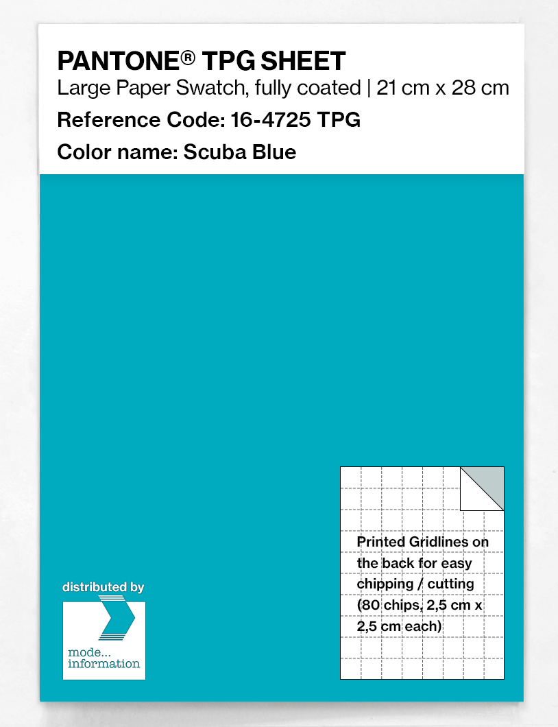Artikelbild 1 des Artikels “PANTONE® TPG SHEET 16-4725 TPG Scuba Blue “