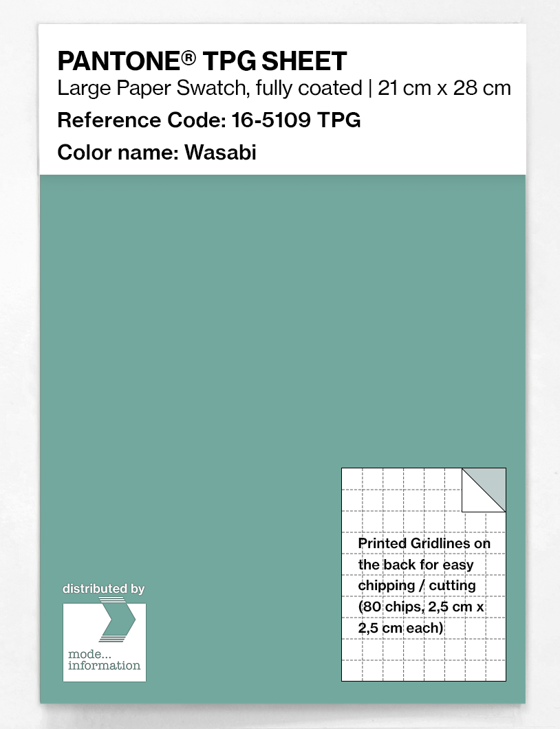 Product image 1 of the product “PANTONE® TPG SHEET 16-5109 TPG Wasabi ”
