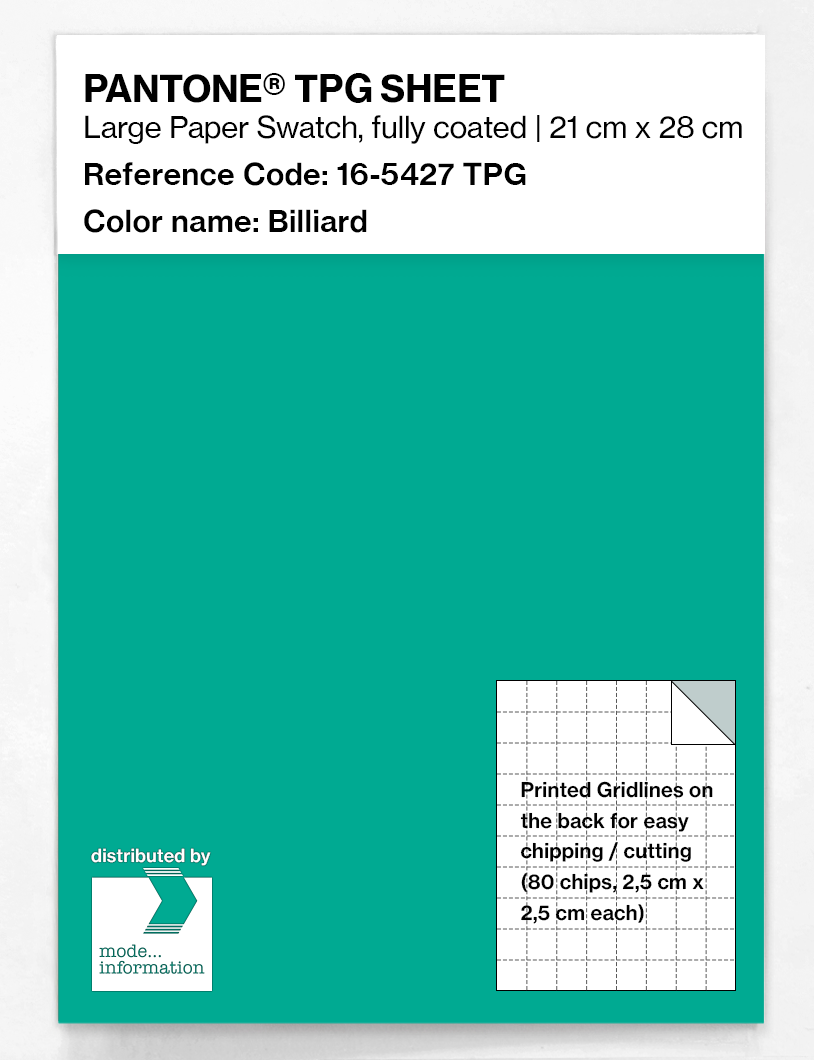 Artikelbild 1 des Artikels “PANTONE® TPG SHEET 16-5427 TPG Billiard “