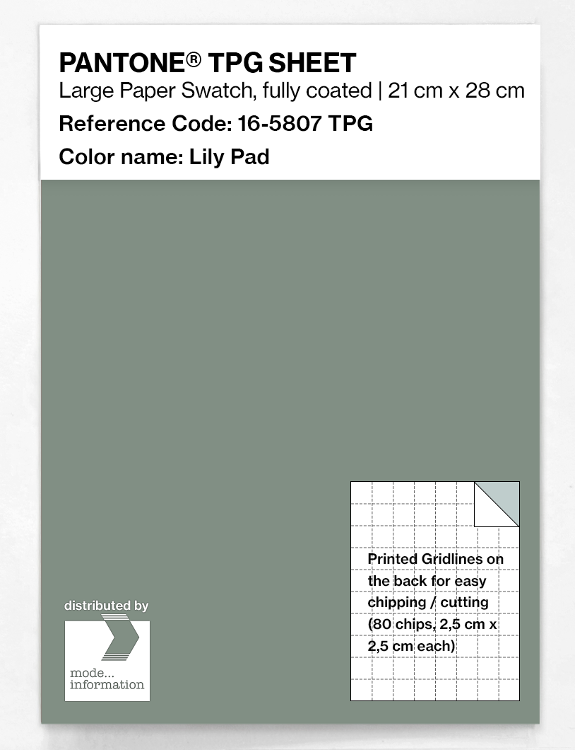 Product image 1 of the product “PANTONE® TPG SHEET 16-5807 TPG Lily Pad ”