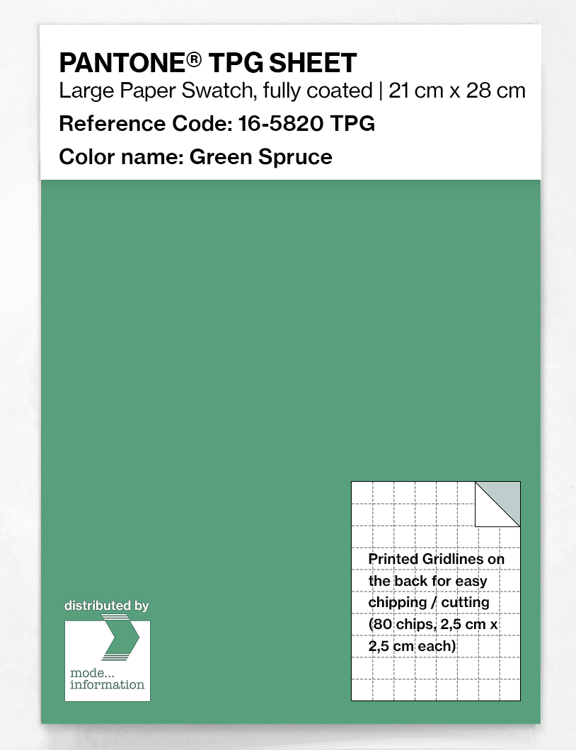 Product image 1 of the product “PANTONE® TPG SHEET 16-5820 TPG Green Spruce ”