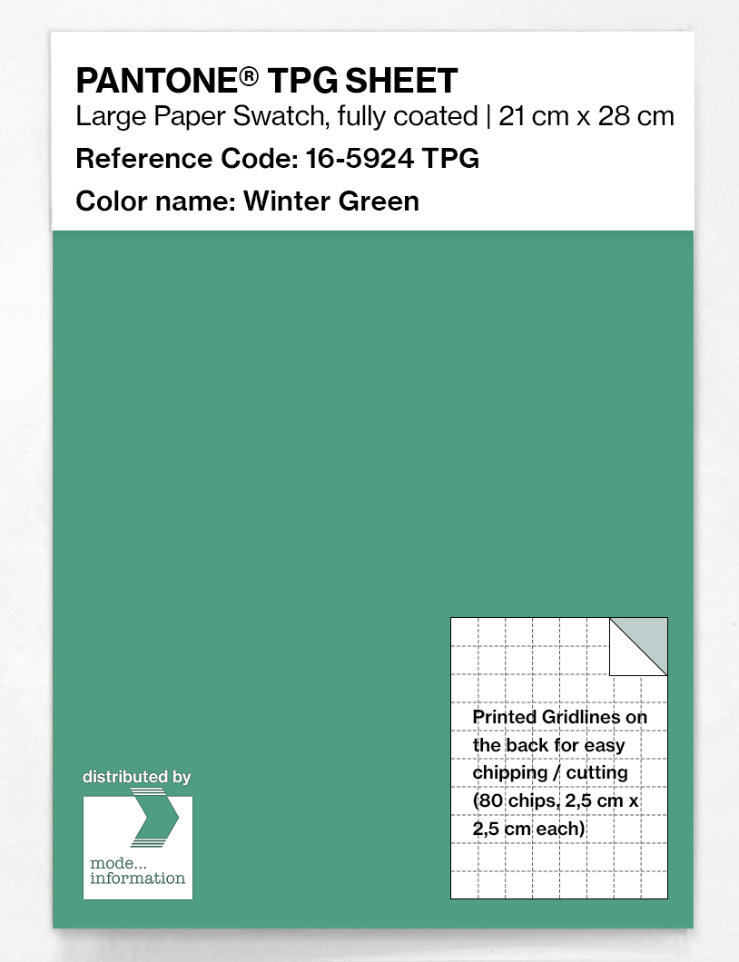 Product image 1 of the product “PANTONE® TPG SHEET 16-5924 TPG Winter Green ”