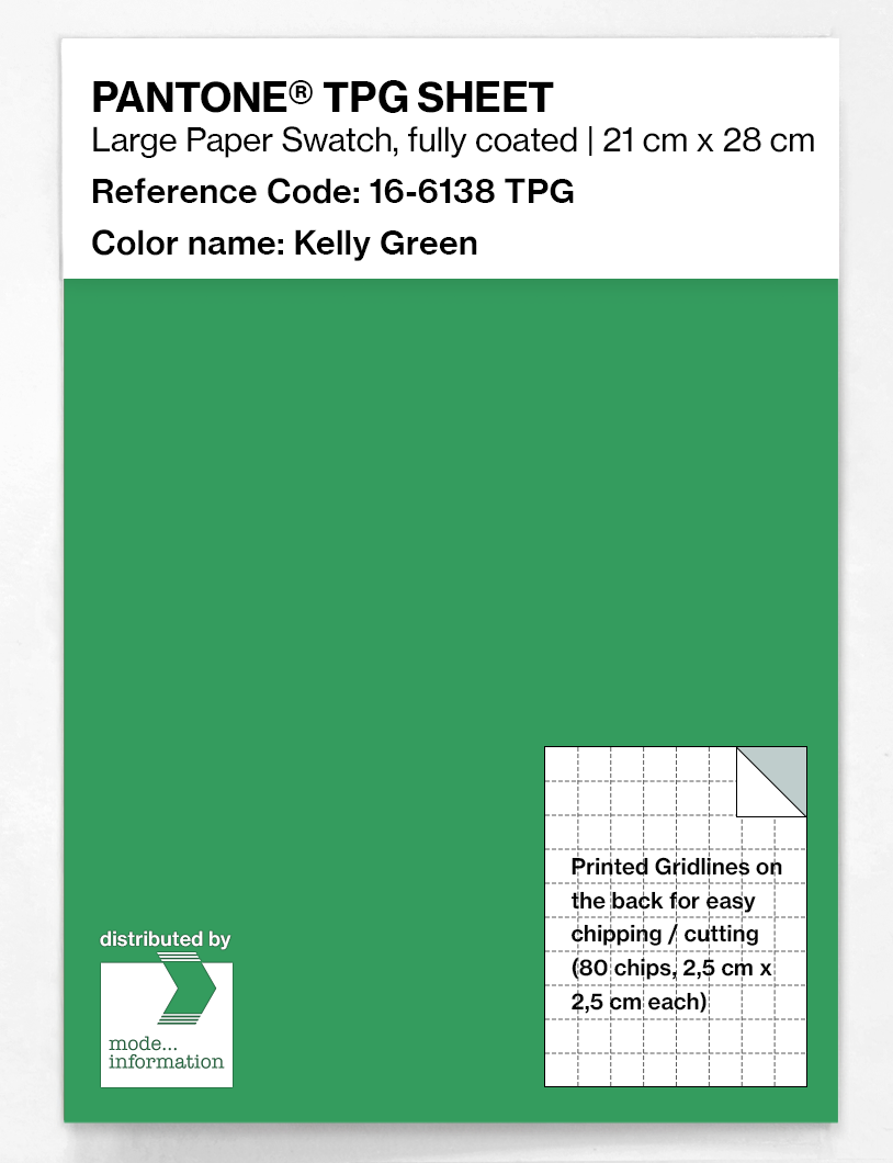 Product image 1 of the product “PANTONE® TPG SHEET 16-6138 TPG Kelly Green ”