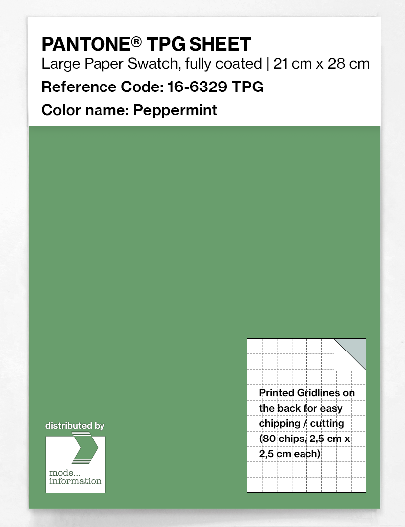 Product image 1 of the product “PANTONE® TPG SHEET 16-6329 TPG Peppermint ”
