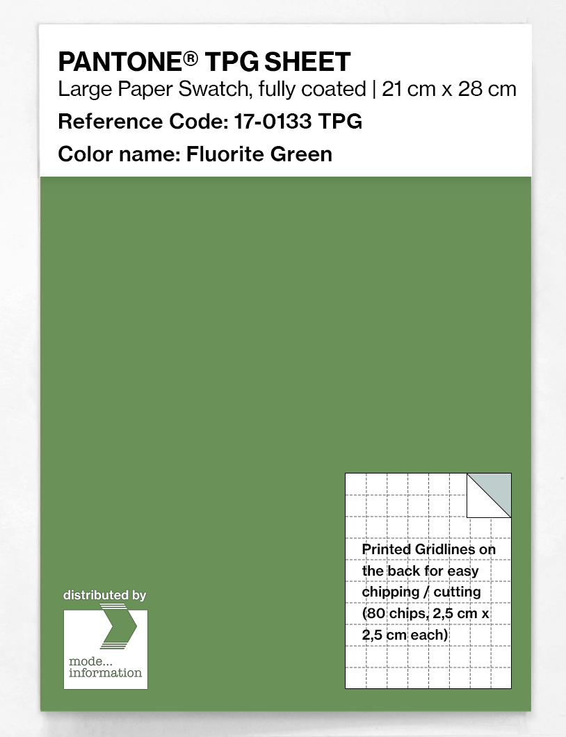 Product image 1 of the product “PANTONE® TPG SHEET 17-0133 TPG Fluorite Green ”