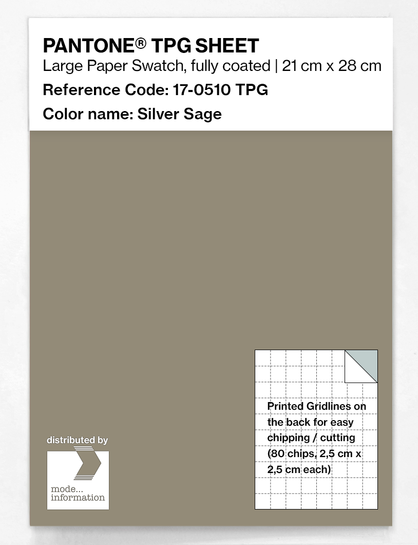 Product image 1 of the product “PANTONE® TPG SHEET 17-0510 TPG Silver Sage ”