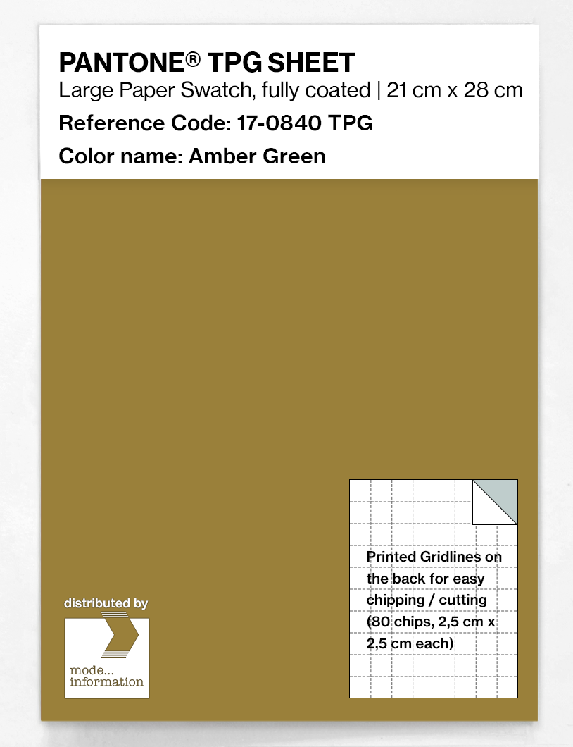 Product image 1 of the product “PANTONE® TPG SHEET 17-0840 TPG Amber Green ”