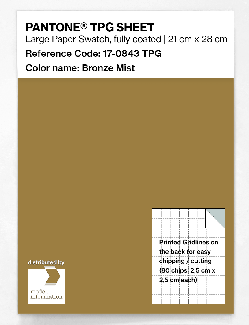 Product image 1 of the product “PANTONE® TPG SHEET 17-0843 TPG Bronze Mist ”