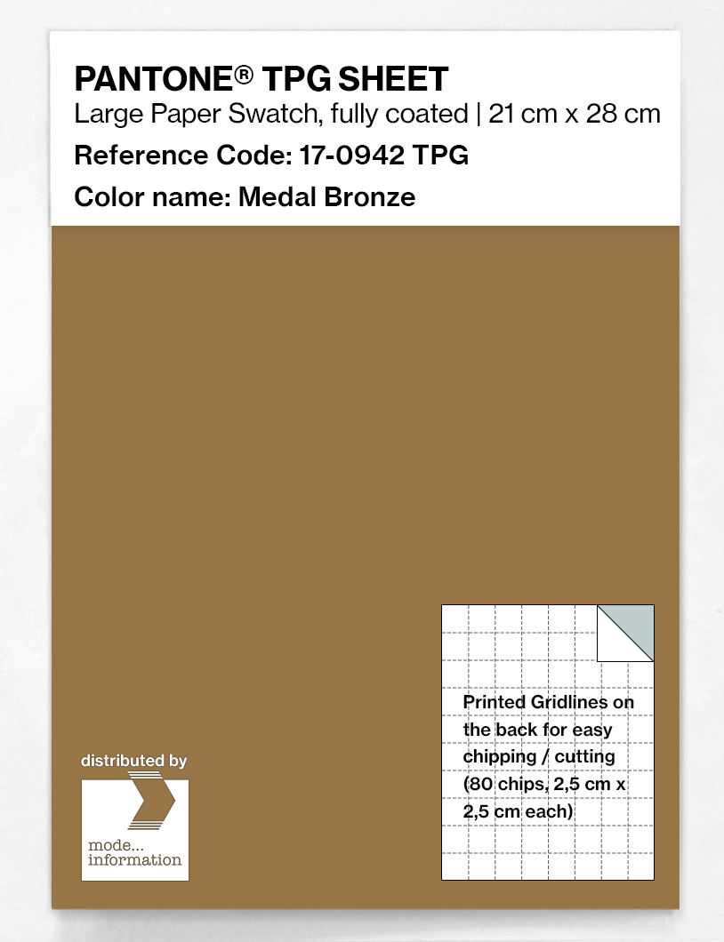 Product image 1 of the product “PANTONE® TPG SHEET 17-0942 TPG Medal Bronze ”