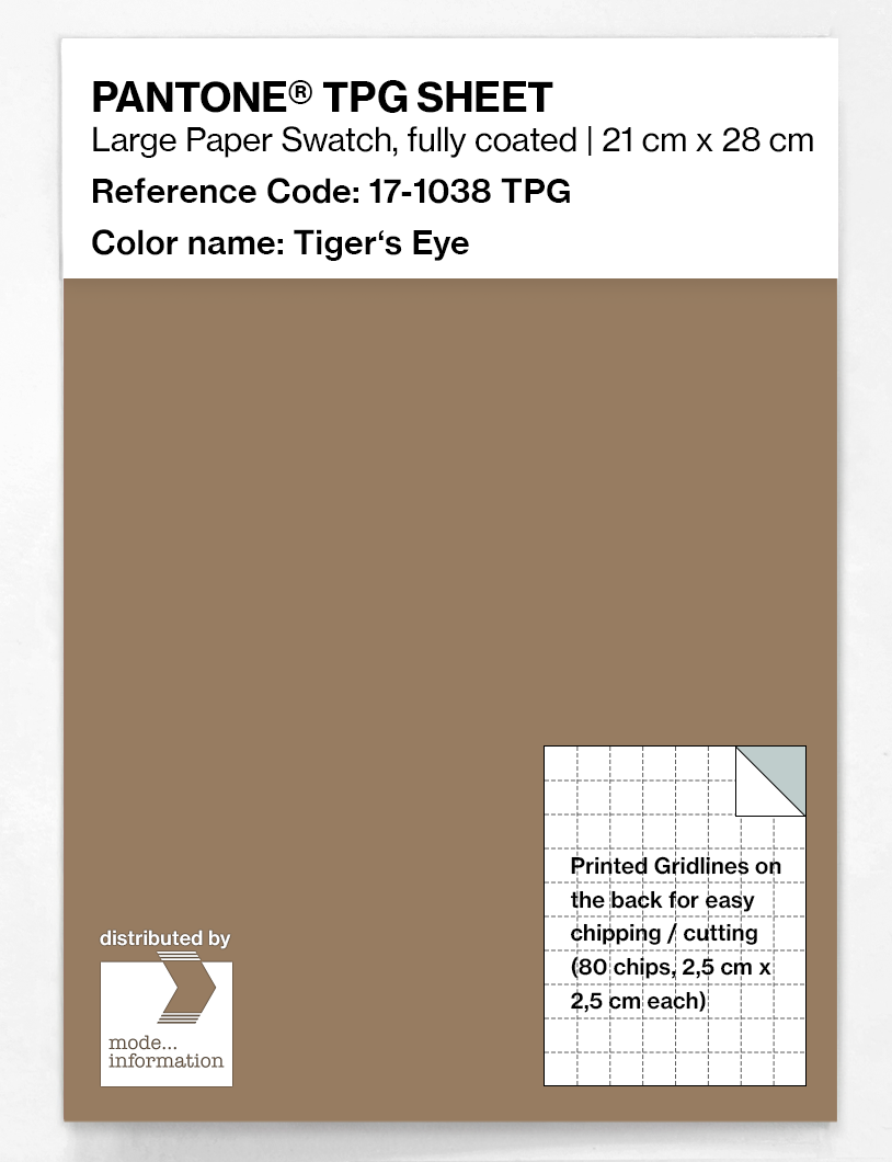 Product image 1 of the product “PANTONE® TPG SHEET 17-1038 TPG Tiger's Eye ”