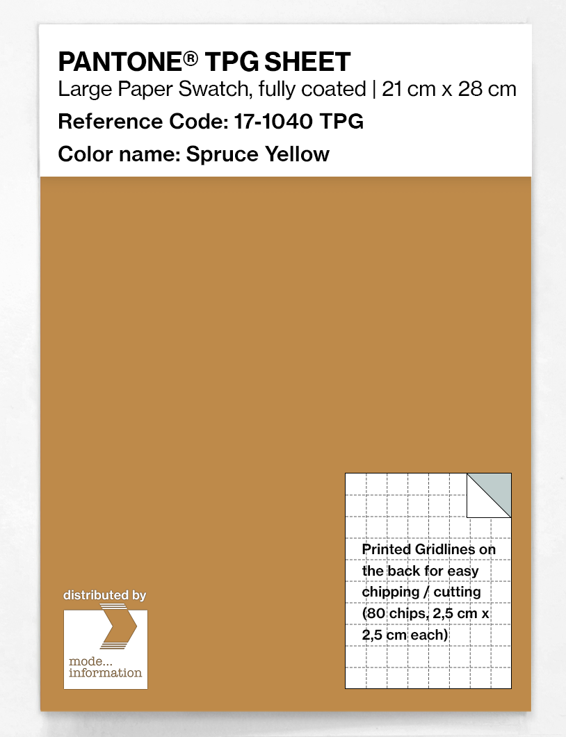 Product image 1 of the product “PANTONE® TPG SHEET 17-1040 TPG Spruce Yellow ”