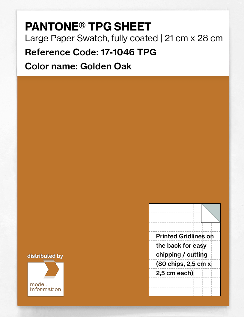Product image 1 of the product “PANTONE® TPG SHEET 17-1046 TPG Golden Oak ”