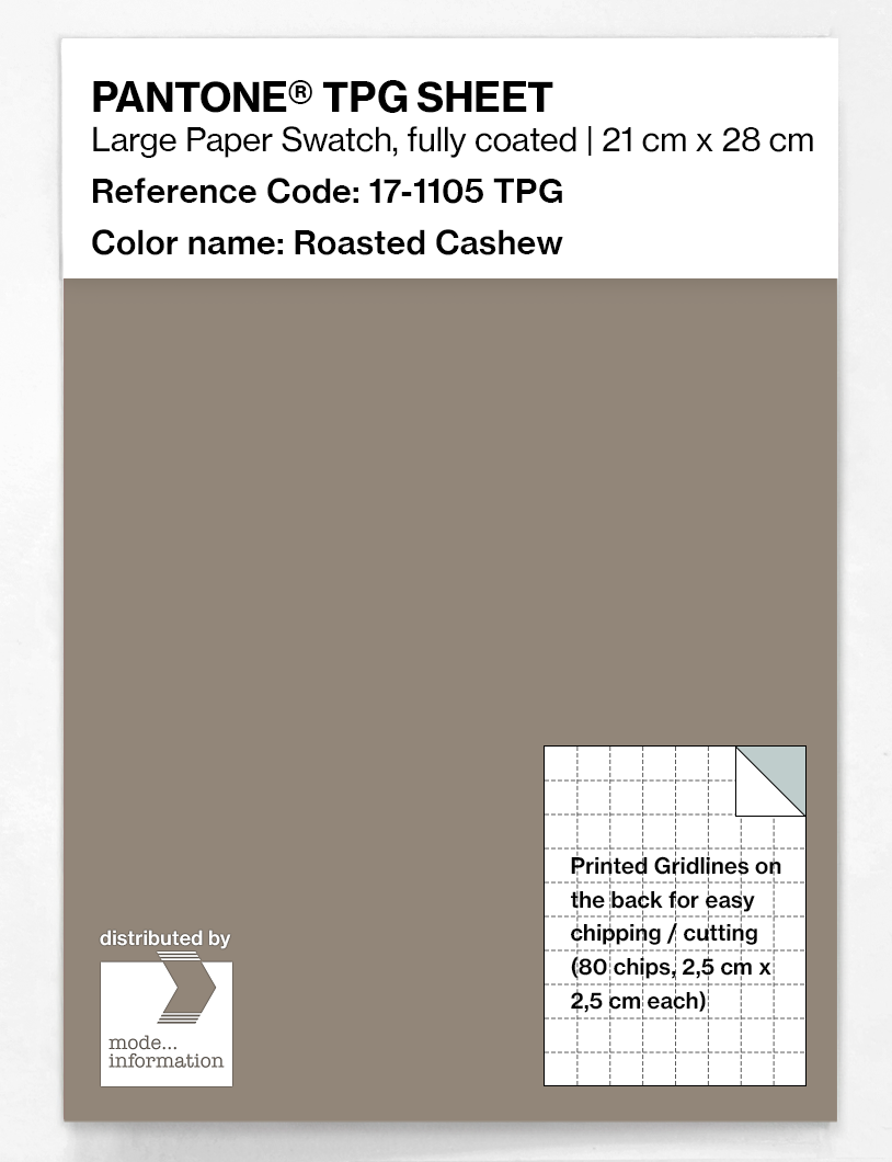 Product image 1 of the product “PANTONE® TPG SHEET 17-1105 TPG Roasted Cashew ”