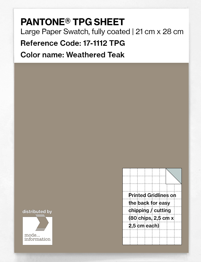 Product image 1 of the product “PANTONE® TPG SHEET 17-1112 TPG Weathered Teak ”
