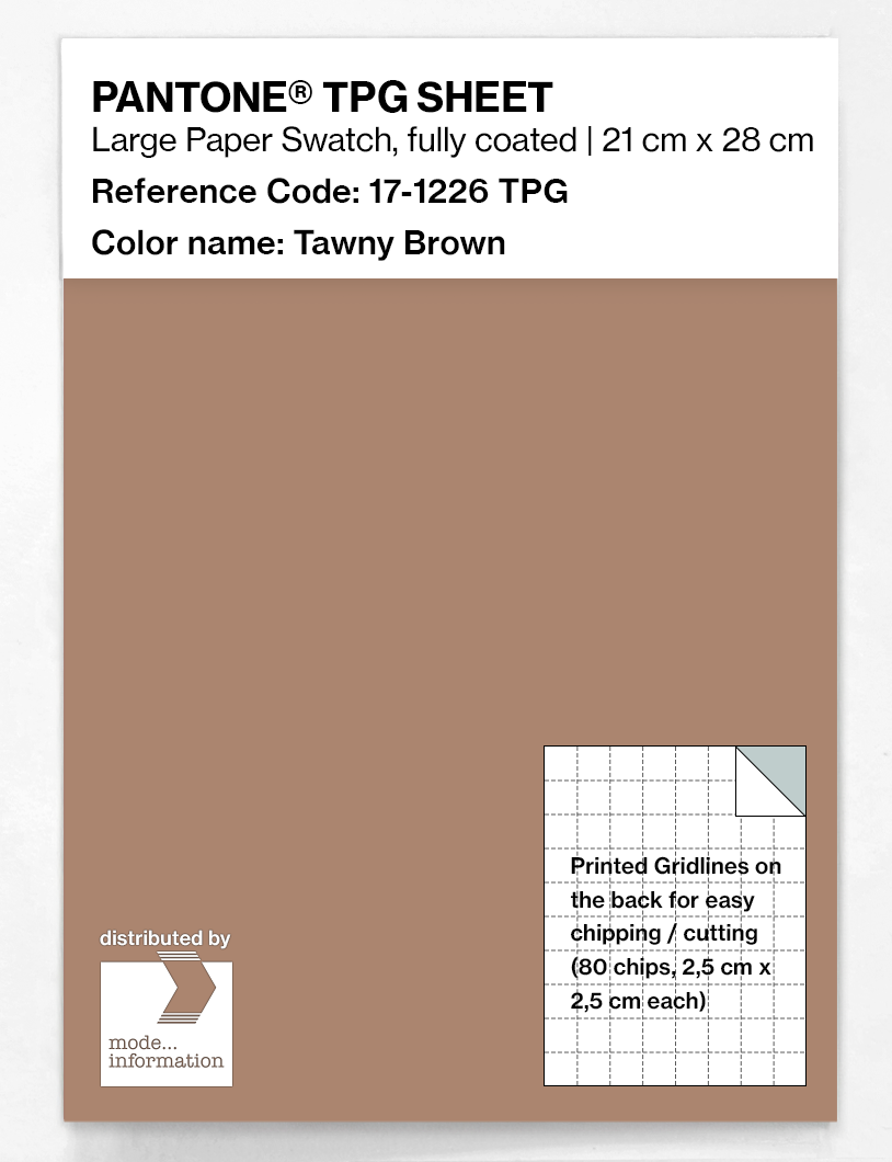 Product image 1 of the product “PANTONE® TPG SHEET 17-1226 TPG Tawny Brown ”