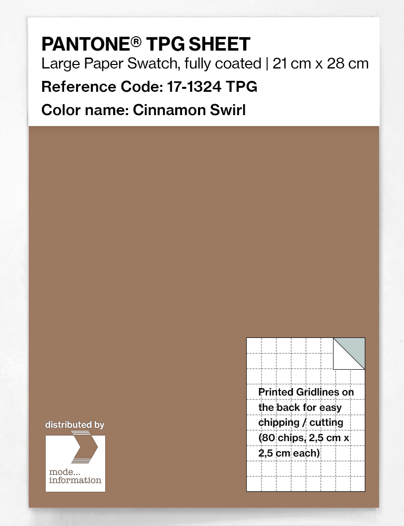Product image 1 of the product “PANTONE® TPG SHEET 17-1324 TPG Cinnamon Swirl ”