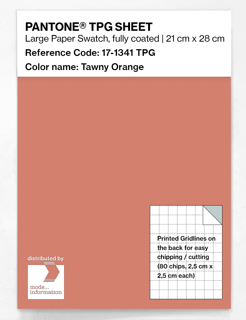Product image 1 of the product “PANTONE® TPG SHEET 17-1341 TPG Tawny Orange ”