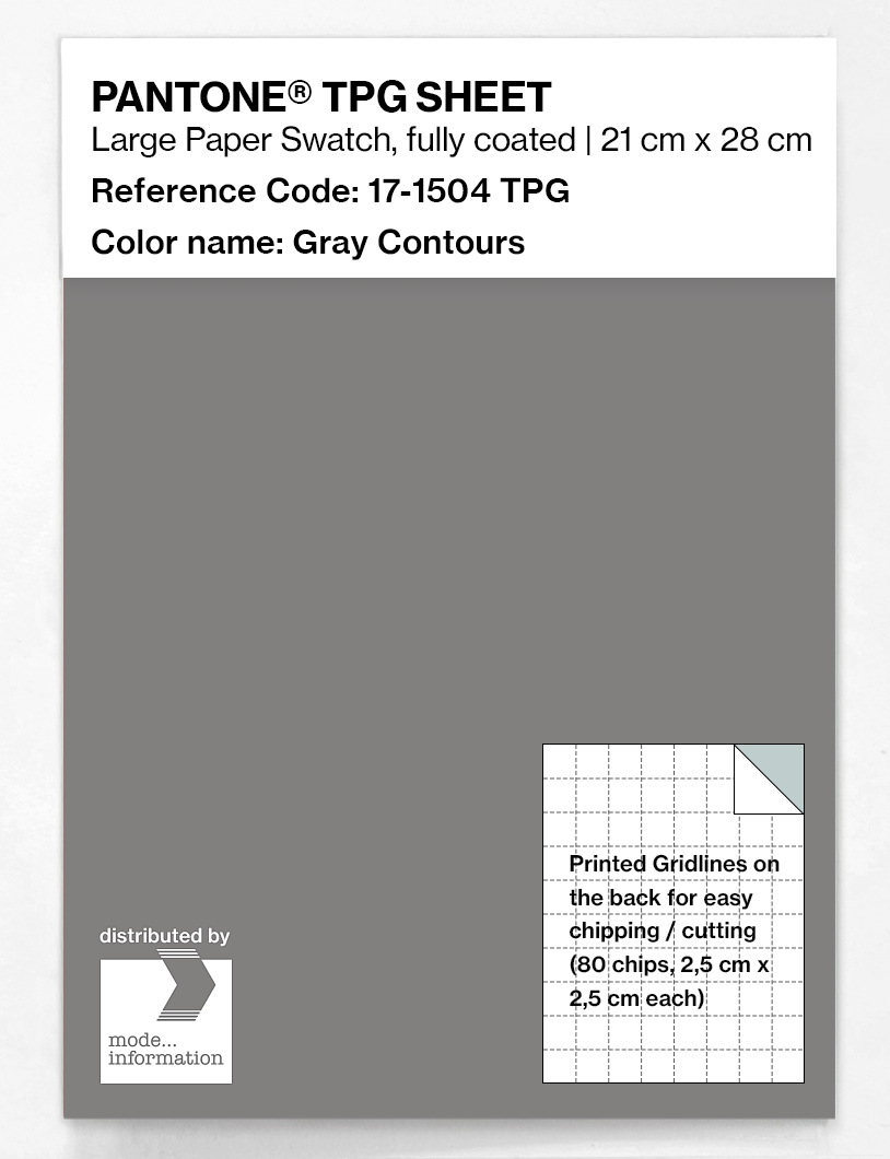 Product image 1 of the product “PANTONE® TPG SHEET 17-1504 TPG Gray Contours ”