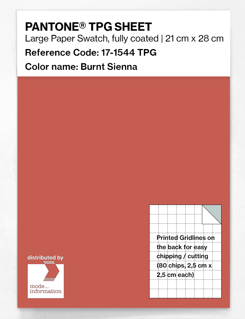 Product image 1 of the product “PANTONE® TPG SHEET 17-1544 TPG Burnt Sienna ”