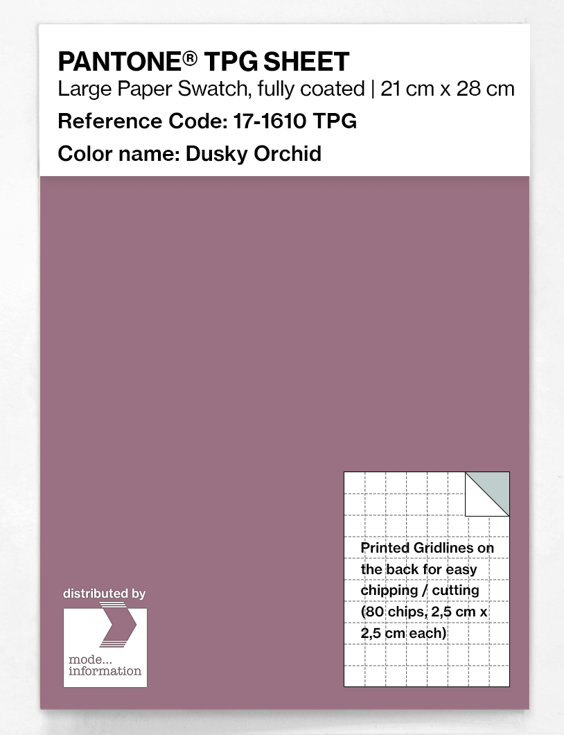 Product image 1 of the product “PANTONE® TPG SHEET 17-1610 TPG Dusky Orchid ”