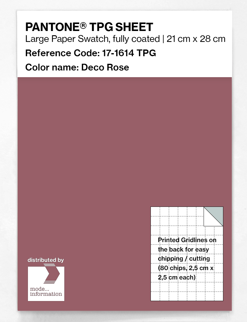 Product image 1 of the product “PANTONE® TPG SHEET 17-1614 TPG Deco Rose ”