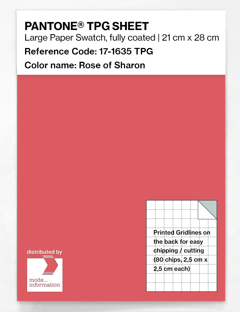 Product image 1 of the product “PANTONE® TPG SHEET 17-1635 TPG Rose of Sharon ”