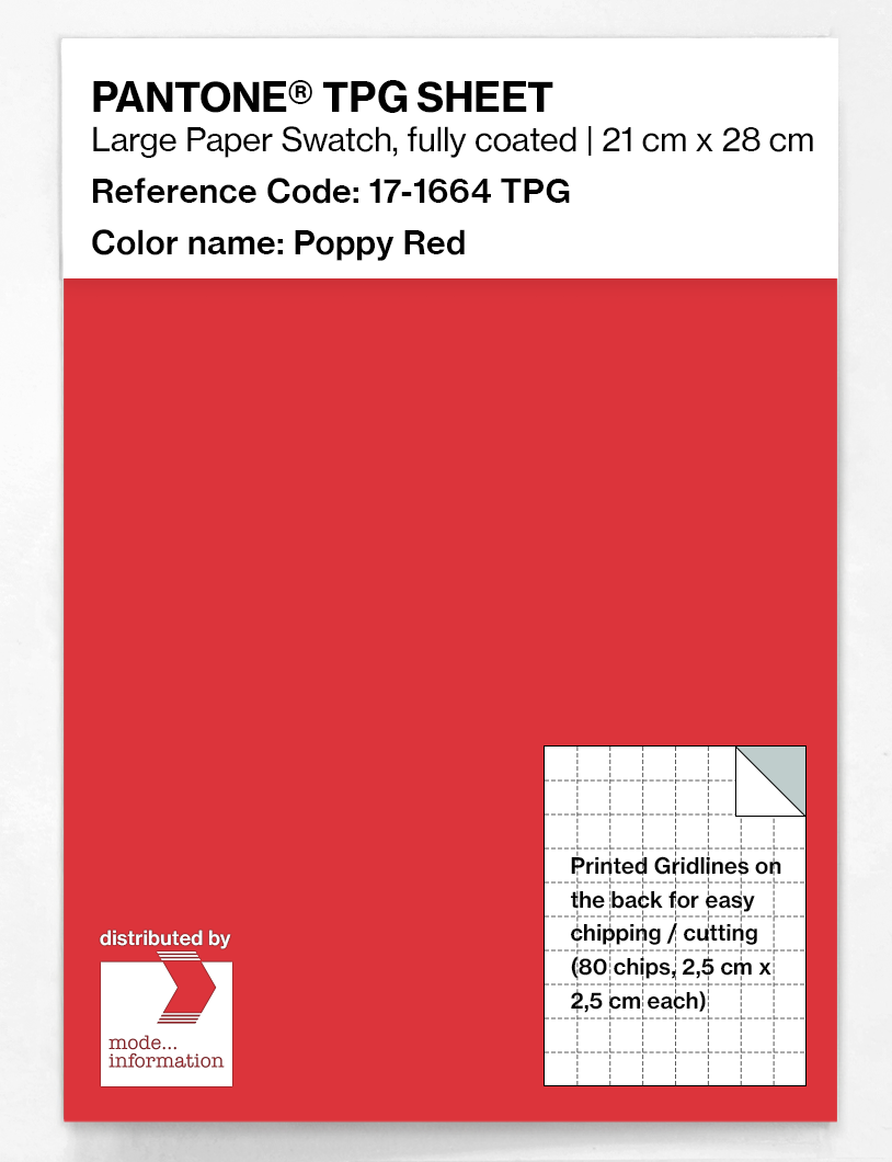 Artikelbild 1 des Artikels “PANTONE® TPG SHEET 17-1664 TPG Poppy Red “