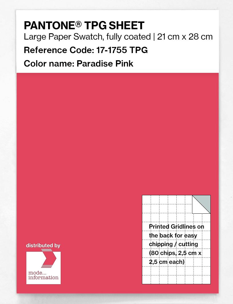Product image 1 of the product “PANTONE® TPG SHEET 17-1755 TPG Paradise Pink ”