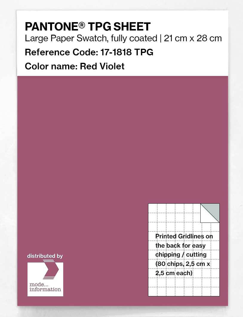 Product image 1 of the product “PANTONE® TPG SHEET 17-1818 TPG Red Violet ”
