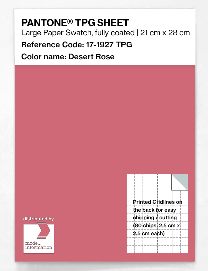 Product image 1 of the product “PANTONE® TPG SHEET 17-1927 TPG Desert Rose ”