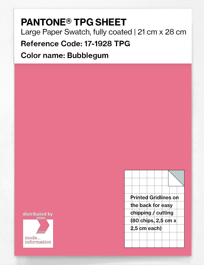 Product image 1 of the product “PANTONE® TPG SHEET 17-1928 TPG Bubblegum ”