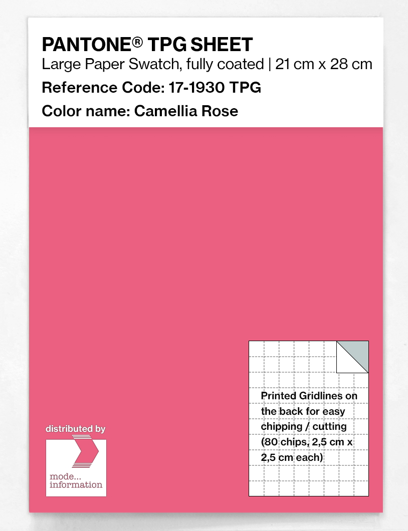 Product image 1 of the product “PANTONE® TPG SHEET 17-1930 TPG Camellia Rose ”