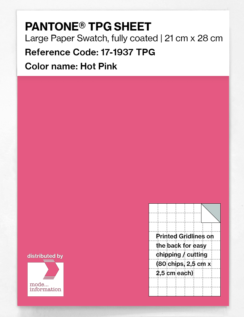 Product image 1 of the product “PANTONE® TPG SHEET 17-1937 TPG Hot Pink ”