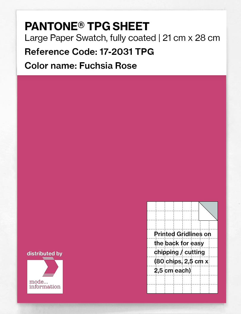 Product image 1 of the product “PANTONE® TPG SHEET 17-2031 TPG Fuchsia Rose ”