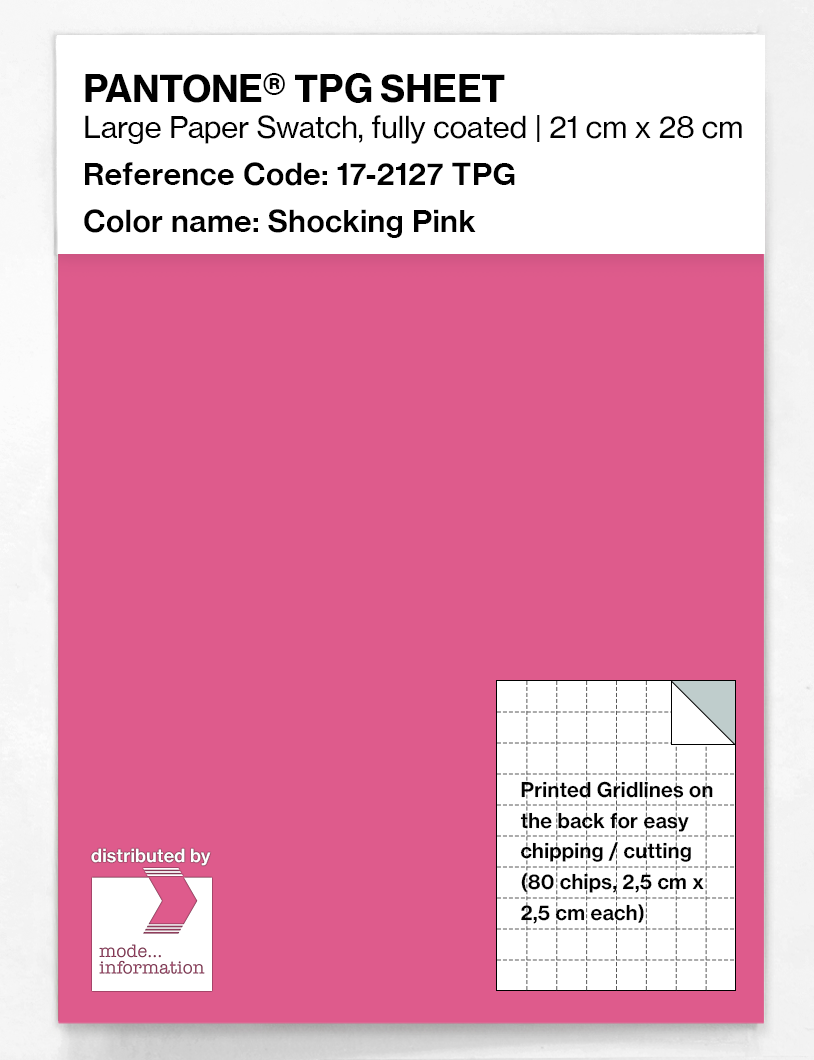 Product image 1 of the product “PANTONE® TPG SHEET 17-2127 TPG Shocking Pink ”