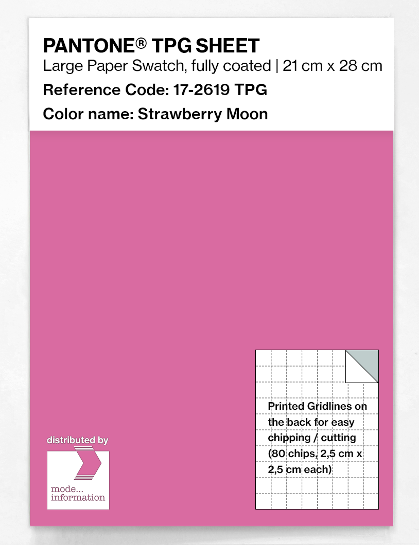 Product image 1 of the product “PANTONE® TPG SHEET 17-2619 TPG Strawberry Moon ”