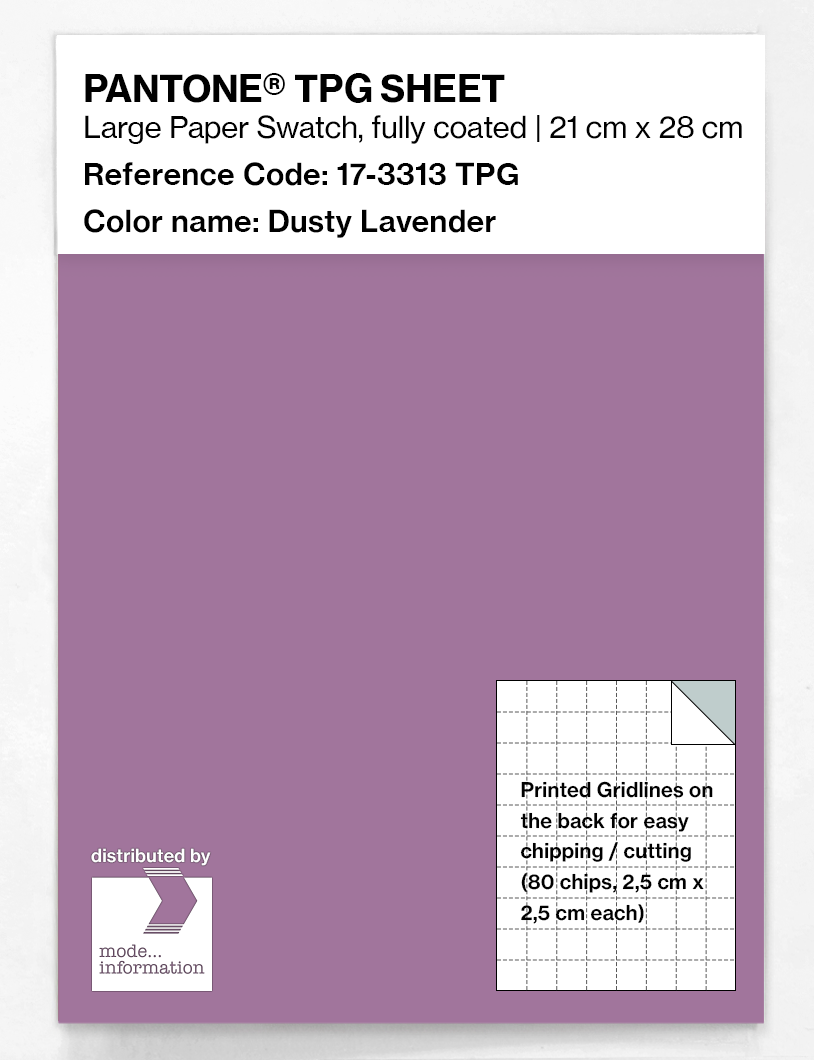 Product image 1 of the product “PANTONE® TPG SHEET 17-3313 TPG Dusty Lavender ”