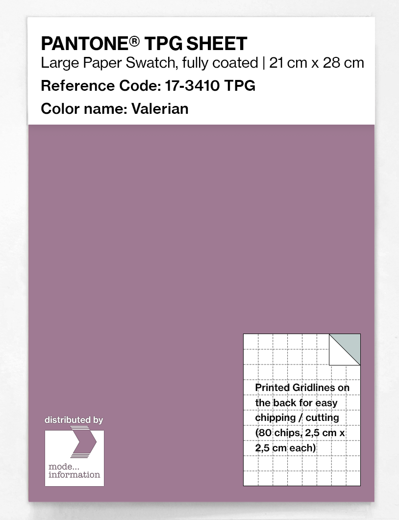 Product image 1 of the product “PANTONE® TPG SHEET 17-3410 TPG Valerian ”
