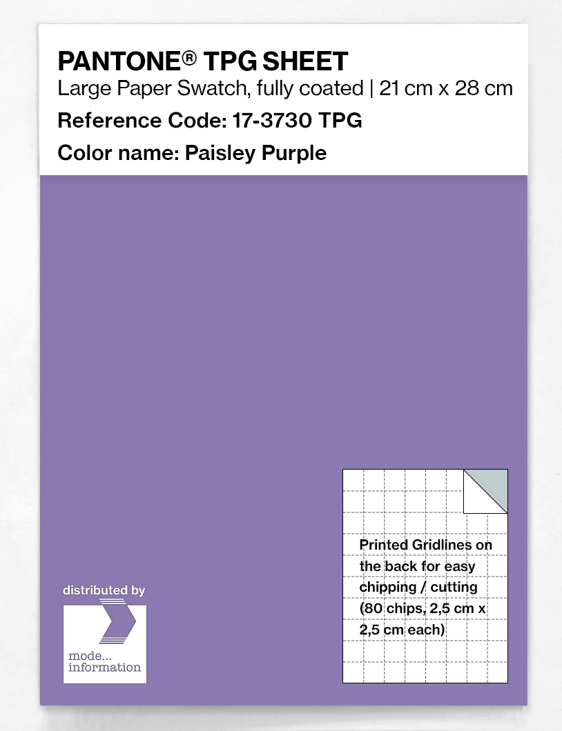 Product image 1 of the product “PANTONE® TPG SHEET 17-3730 TPG Paisley Purple ”